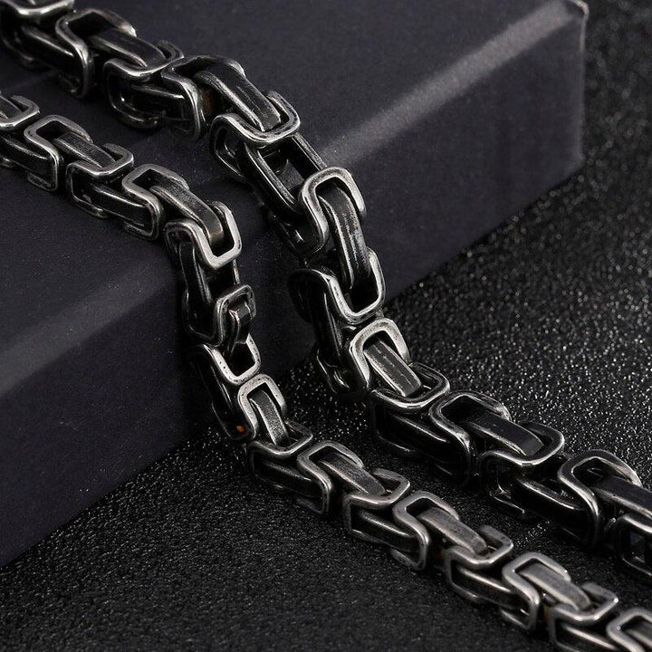 KALEN Punk Matte Byzantine Chain Bracelet Men Stainless Steel 18-24cm Ckunky 8mm Chain Wristband Jewelry.