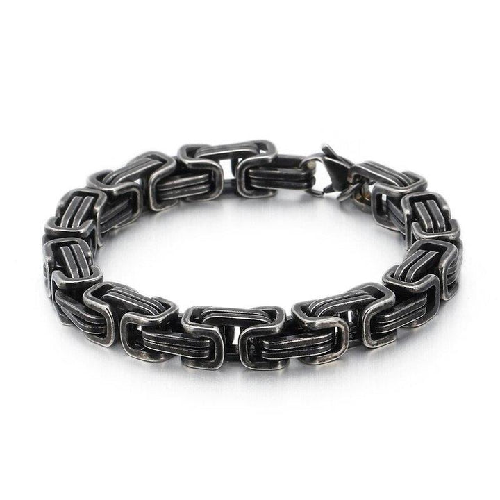 KALEN Punk Matte Byzantine Chain Bracelet Men Stainless Steel 18-24cm Ckunky 8mm Chain Wristband Jewelry.