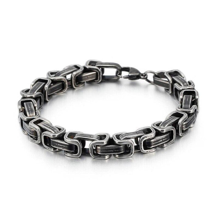 KALEN Punk Matte Byzantine Chain Bracelet Men Stainless Steel 18-24cm Ckunky 8mm Chain Wristband Jewelry.