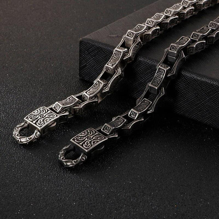 KALEN Punk Matte Link Chain Bracelet Men Stainless Steel 23.5cm Chunky Mysterious Symbol Charm Bangle Homme Jewellry 2020.