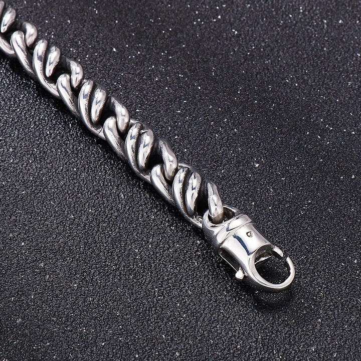 Kalen Punk Simple Twisted Chain Armband Homme High Quality Stainless Steel Bracelet Jewelry.