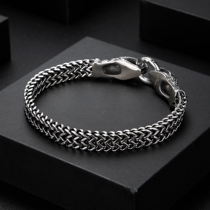 Kalen Punk Snake Chain Stainless Steel Men's Bracelet Simple Wristband Jewelry As A Gift.