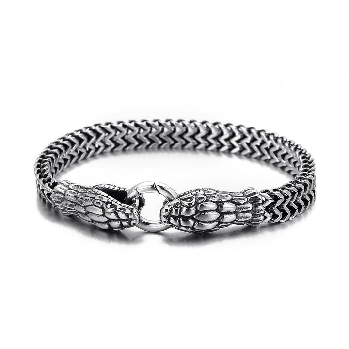 Kalen Punk Snake Chain Stainless Steel Men's Bracelet Simple Wristband Jewelry As A Gift.