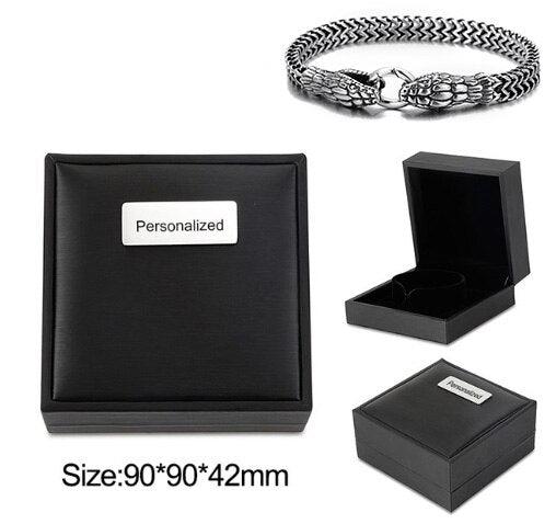 Kalen Punk Snake Chain Stainless Steel Men's Bracelet Simple Wristband Jewelry As A Gift.