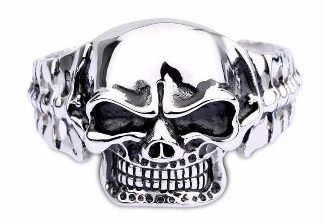 Kalen Gothic Stainless Steel Skull Bangles Rock Punk Bracelet Men's Cool Jewelry Accessories Gift.