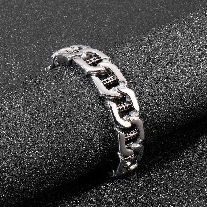 Kalen Punk Style Mechanical Chain 15mm Wide Men's Stainless Steel Bracelet Jewelry.