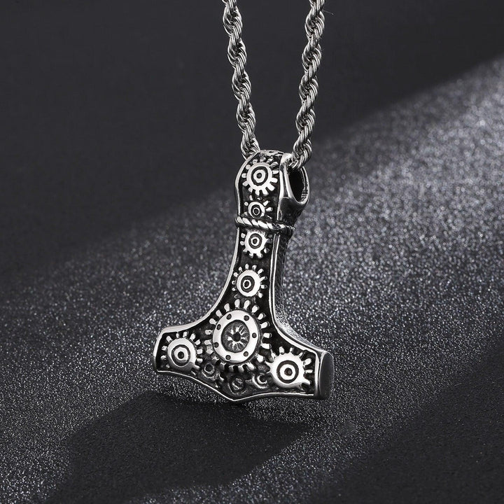 Kalen Punk Style Mechanical Pendant High Quality Stainless Steel Men's Necklace Multi Size Gothic Viking Jewelry.