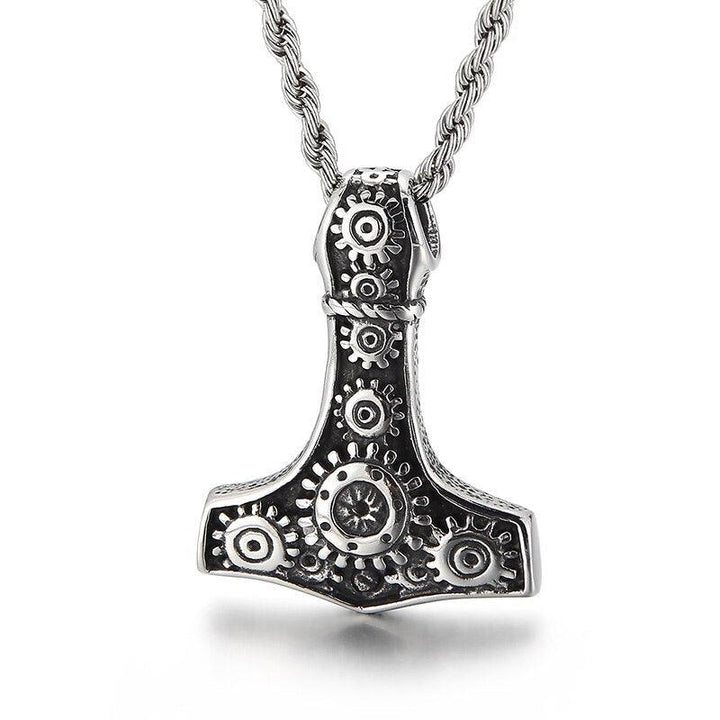 Kalen Punk Style Mechanical Pendant High Quality Stainless Steel Men's Necklace Multi Size Gothic Viking Jewelry.