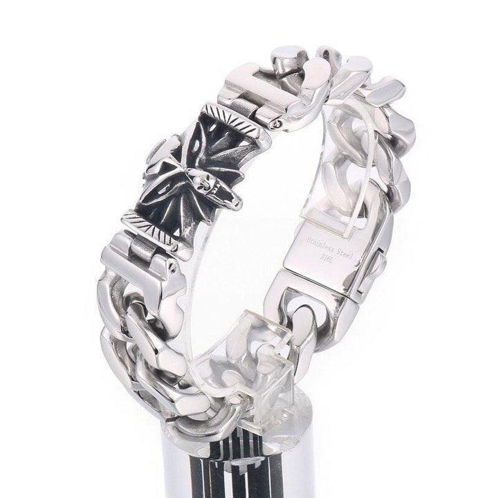 KALEN Punk Wolf Stainless Steel Bracelet For Men Charm Bracelet Jewelry Accessories.