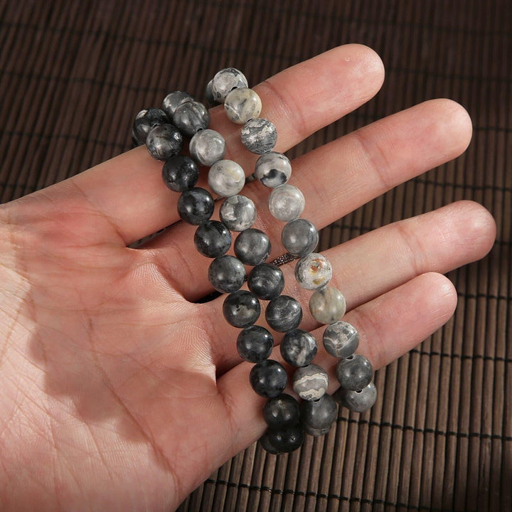 Kalen Retro Cloudy Stone Beaded Bracelet Men's Zircon Skull Accessories Trend Jewelry New Elasticity Bangles.