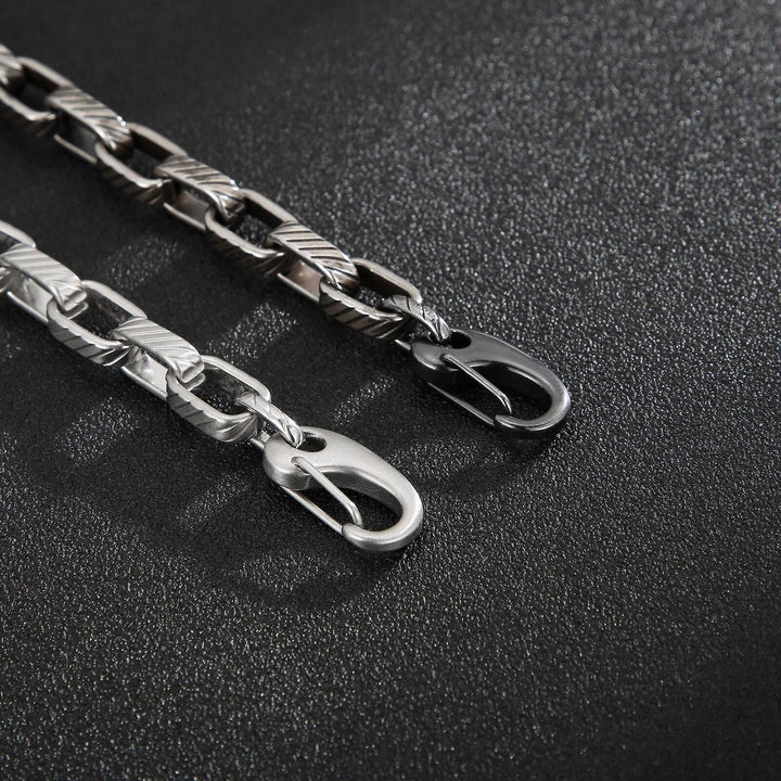 Kalen Retro Double Combination Chain 316L Stainless Steel Bracelet For Men's Party Jewelry Accessories Wholesale.