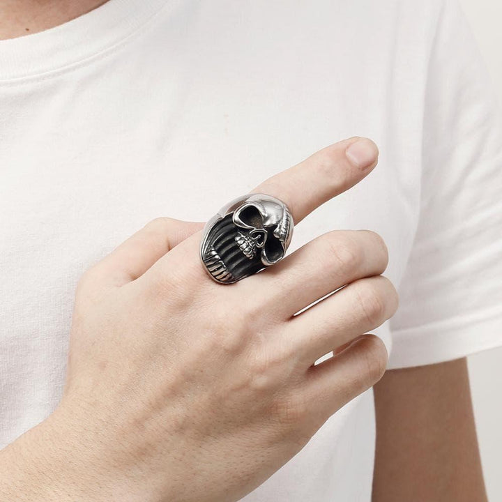 KALEN  Ring for Men Stainless Steel The New Skull Rock Punk Jewelry Ring Best Gift.