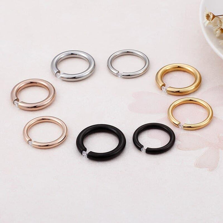 KALEN Simple Design 4 Colors Bague Stainless Steel & Cubic Zirconia Finger Rings For Women Anillos Mujer Jewelry Wedding Bands.