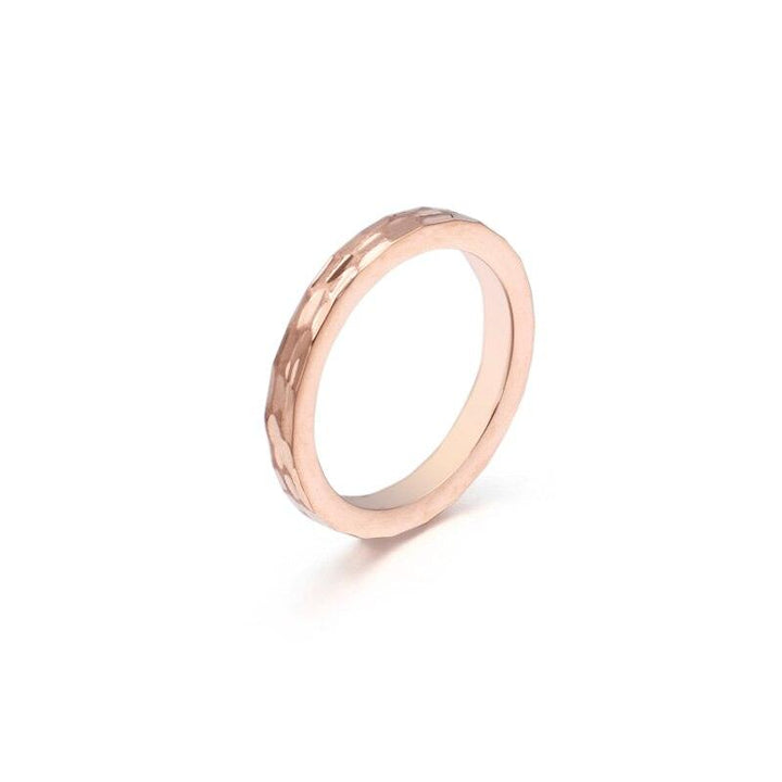 Kalen Simple Design Gold Rose Gold Stainless Steel Rings For Women High Polished Shiny Wedding Bands Mujer Anillos.