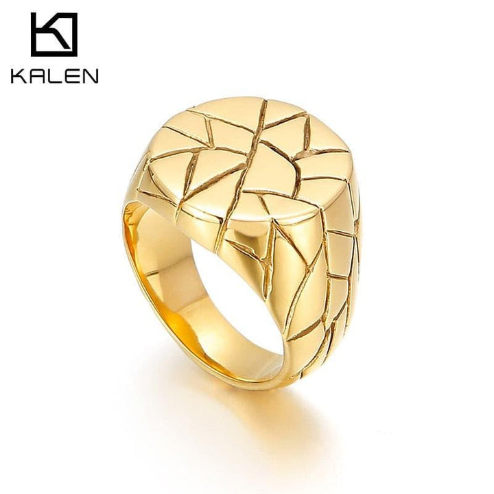 Kalen Simple Fashion Men's Women's Stainless Steel Charm Ring Jewelry Gifts Wholesale.