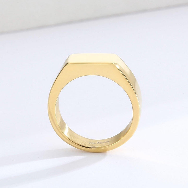 KALEN Simple Geometry Ring Men Stainless Steel 316L Classic Trendy Jewelry.