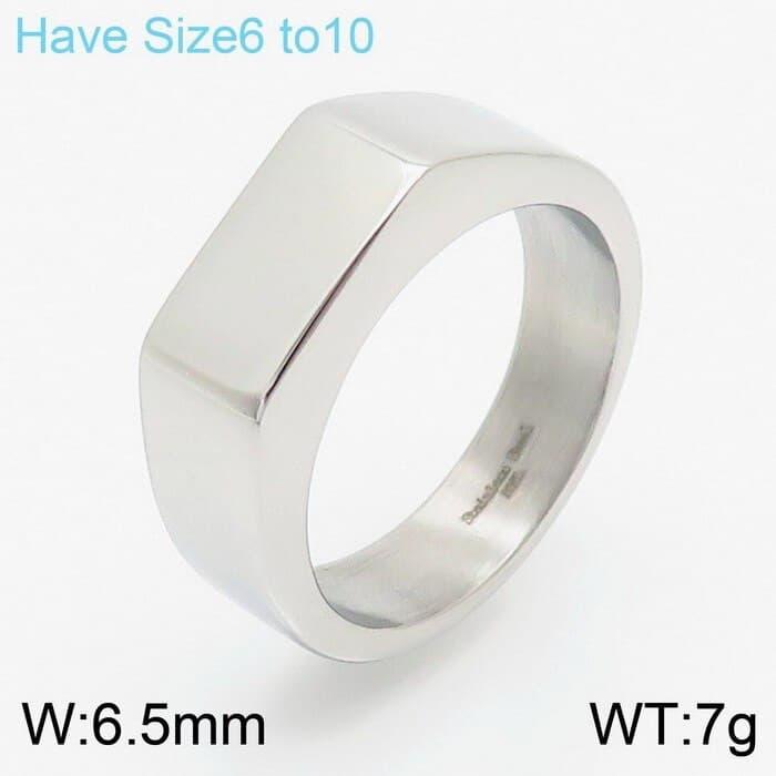 KALEN Simple Geometry Ring Men Stainless Steel 316L Classic Trendy Jewelry.