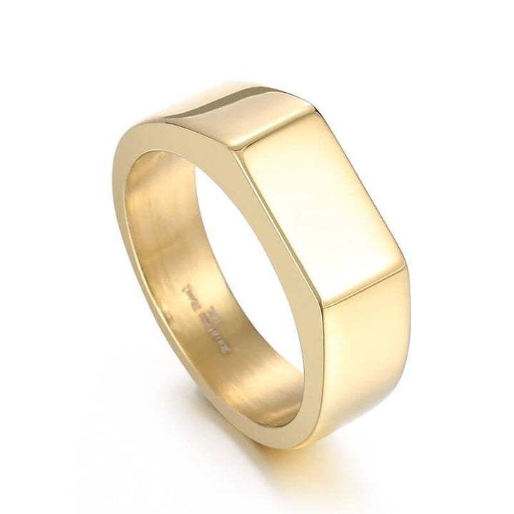 KALEN Simple Geometry Ring Men Stainless Steel 316L Classic Trendy Jewelry.