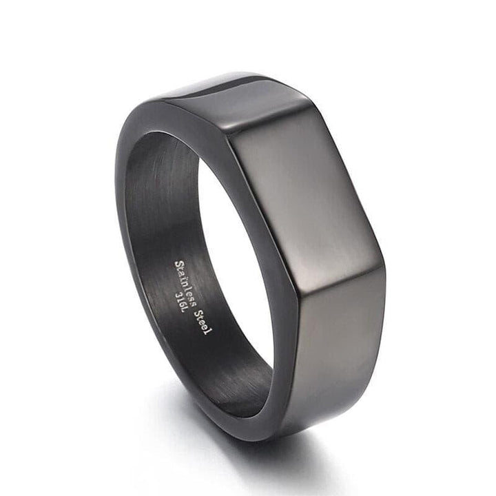 KALEN Simple Geometry Ring Men Stainless Steel 316L Classic Trendy Jewelry.