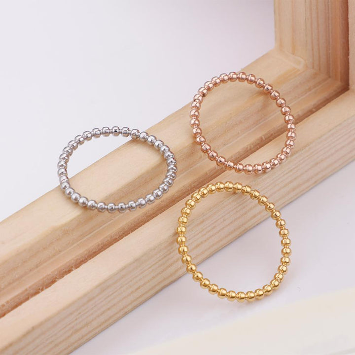 KALEN Simple Rings For Women Rose Gold Color Gold Stainless Steel Anillos Mujer Mini Geometric Metal Wedding Bands Jewelry Gift.