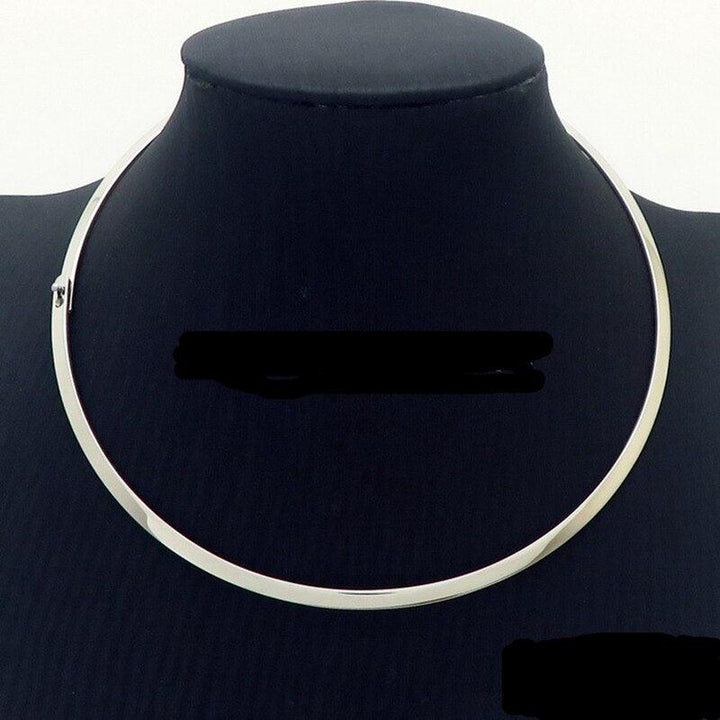 Kalen Simple Stainless Steel Zircon Torques For Women Gold Color Cuff Choker Necklaces Mujer Fashion Jewelry Girls Accessory.