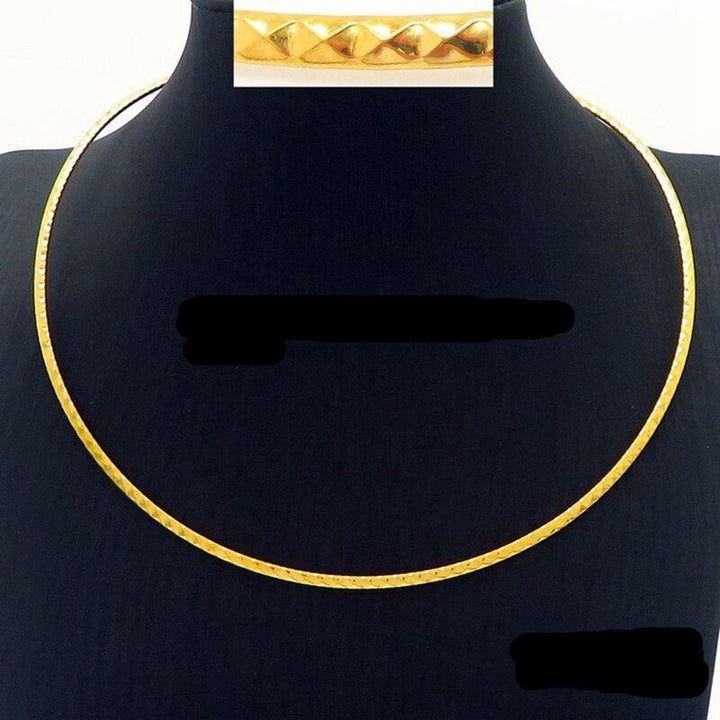 Kalen Simple Stainless Steel Zircon Torques For Women Gold Color Cuff Choker Necklaces Mujer Fashion Jewelry Girls Accessory.