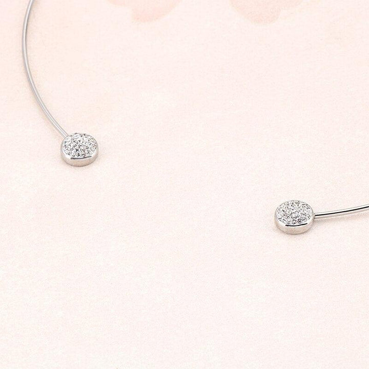 Kalen Simple Stainless Steel Zircon Torques For Women Gold Color Cuff Choker Necklaces Mujer Fashion Jewelry Girls Accessory.