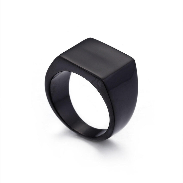 KALEN Simple Style Square Ring Classic Ring Wedding Engagement Jewelry Polished Plate Ring Couple Rings Male Party Gift.