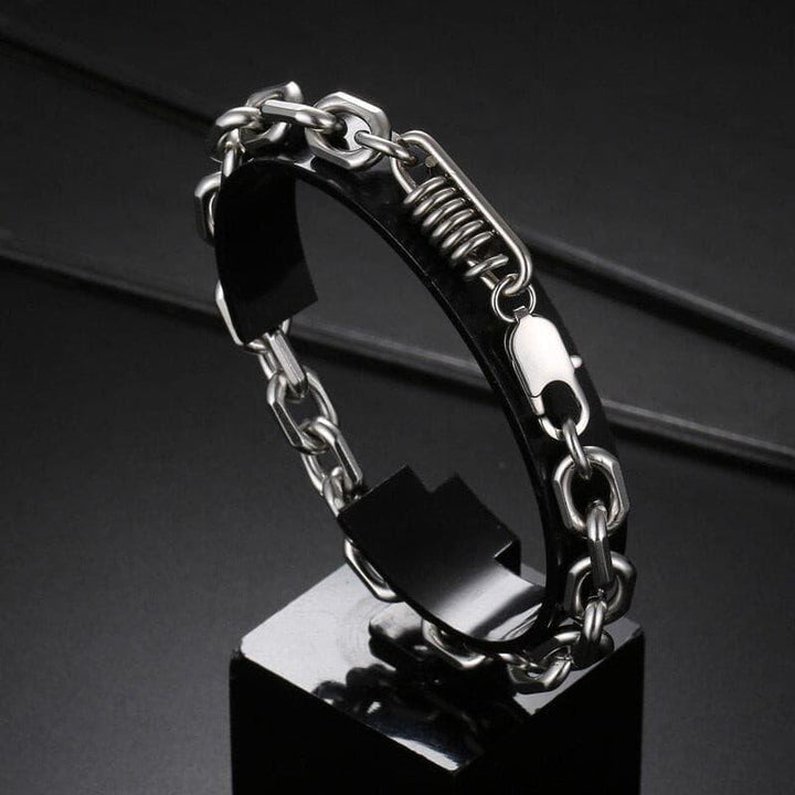 Kalen Square Combination Chain High Quality Stainless Steel Homme Bracelet Jewelry Gifts.