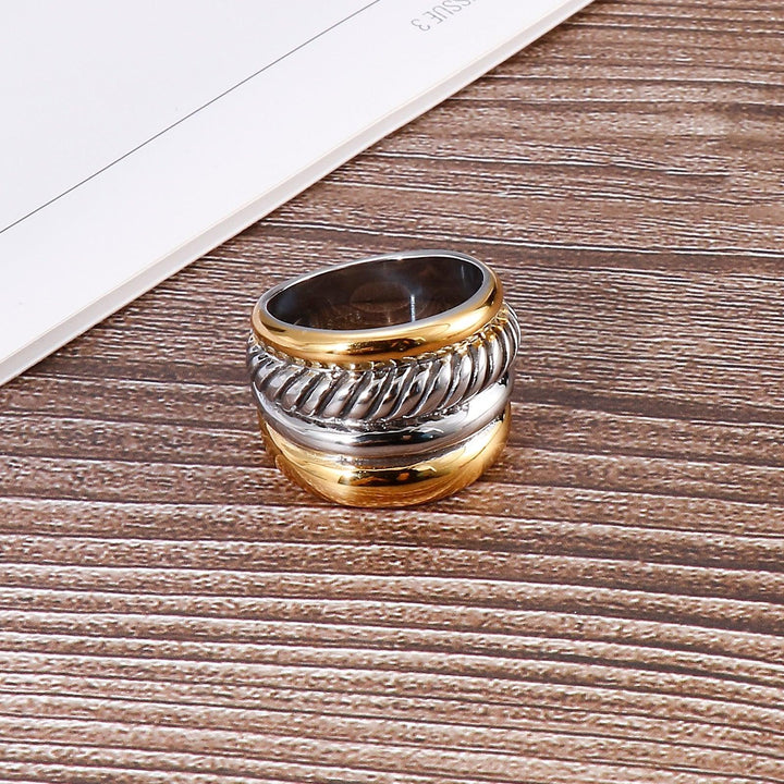 KALEN Stainless Steel 2 Color Rings Women Fashion Jewelry Golden Silver Color Geometry Knuckle Ring Unique Cocktail Party Ring.