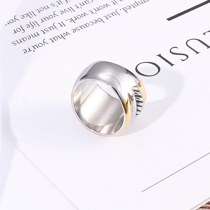 KALEN Stainless Steel 2 Color Rings Women Fashion Jewelry Golden Silver Color Geometry Knuckle Ring Unique Cocktail Party Ring.