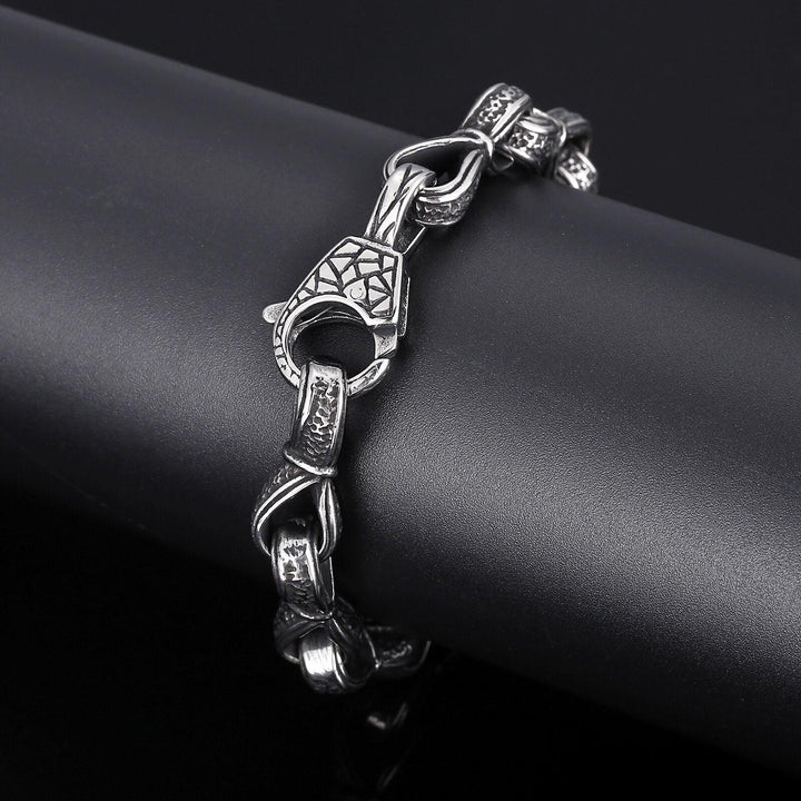 KALEN Stainless Steel 316L Link Chain Bracelet Men Vintage Color Easy Hook Hand Jewelry.