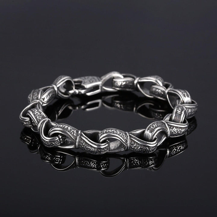 KALEN Stainless Steel 316L Link Chain Bracelet Men Vintage Color Easy Hook Hand Jewelry.