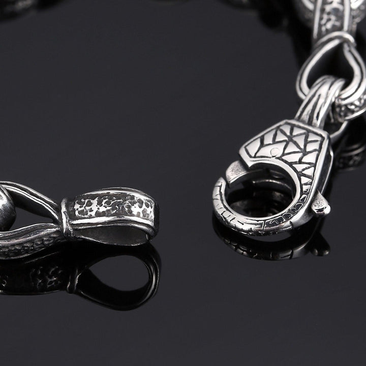 KALEN Stainless Steel 316L Link Chain Bracelet Men Vintage Color Easy Hook Hand Jewelry.