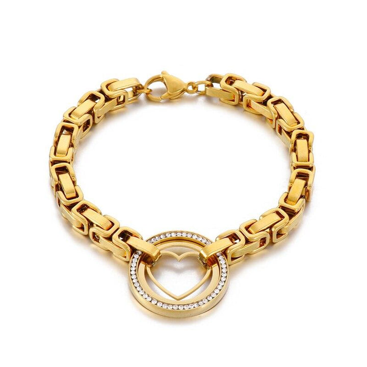 Kalen Stainless Steel Bracelet New Fashion Upscale Jewelry Boy and Girl Charm Thick Chain Bracelets Bangles For Women.