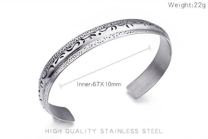 KALEN Stainless Steel Cuff Bracelet For Men Hip Hop Silver Color Twisted Bangle Male Jewelry.