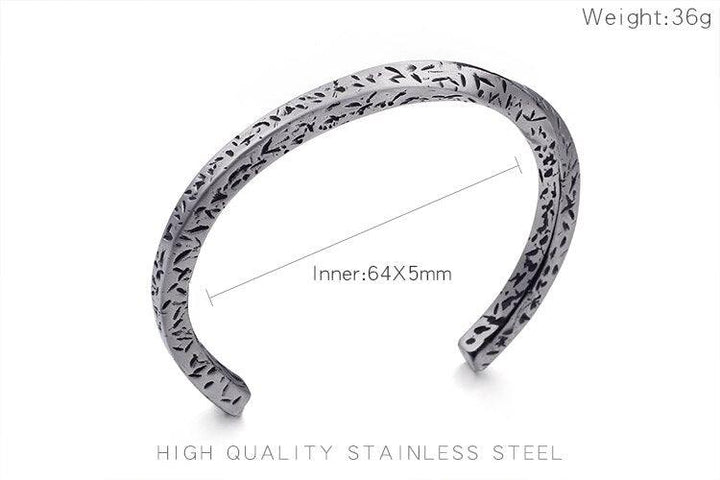 KALEN Stainless Steel Cuff Bracelet For Men Hip Hop Silver Color Twisted Bangle Male Jewelry.