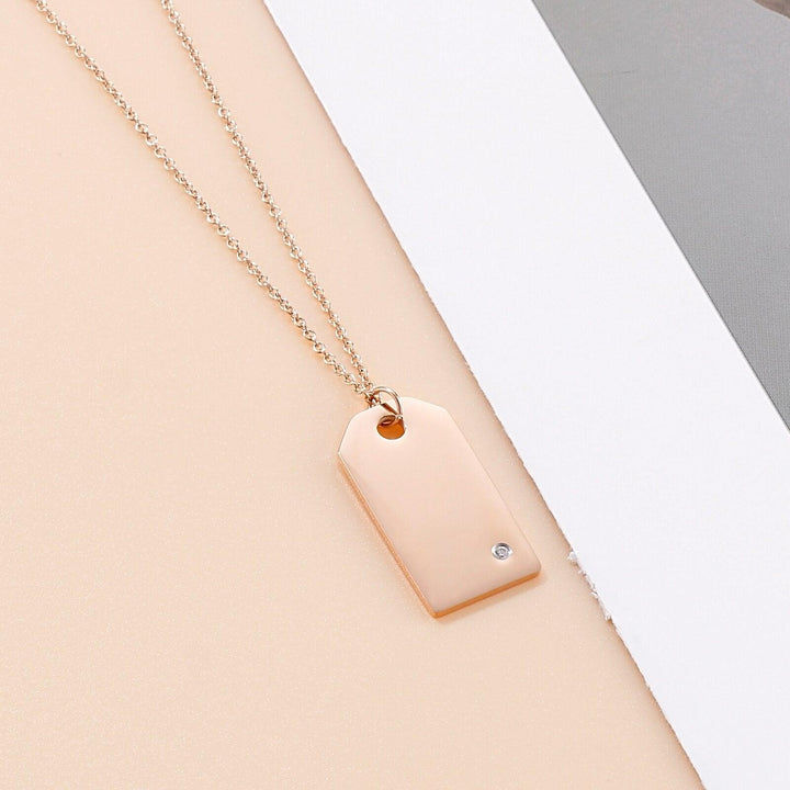 KALEN Stainless Steel Custom Personalized Necklace 3 Colors Photo Name Free Engrave Necklaces For Women Men Valentines Gift.