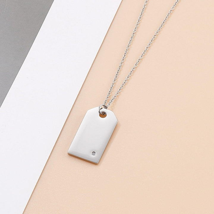 KALEN Stainless Steel Custom Personalized Necklace 3 Colors Photo Name Free Engrave Necklaces For Women Men Valentines Gift.