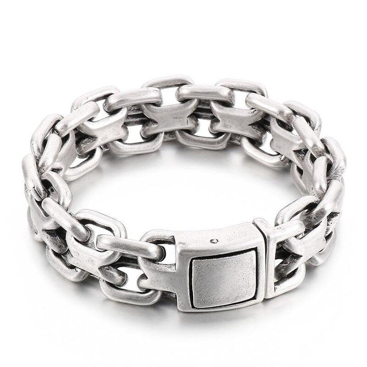 KALEN Stainless Steel Heavy Double Zero Link Chain Fashional Retro Strong Man Bracelet Boy Gift.