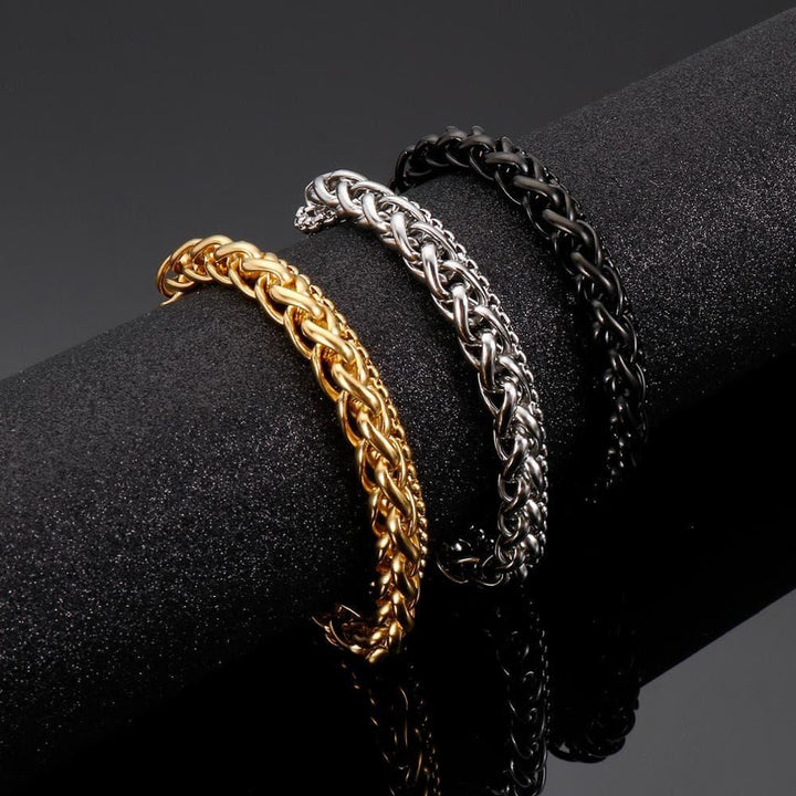 Kalen Stainless Steel High Quality Detachable Men's Bracelet Twisted Weaving Fashion Simple Jewelry Accessories.
