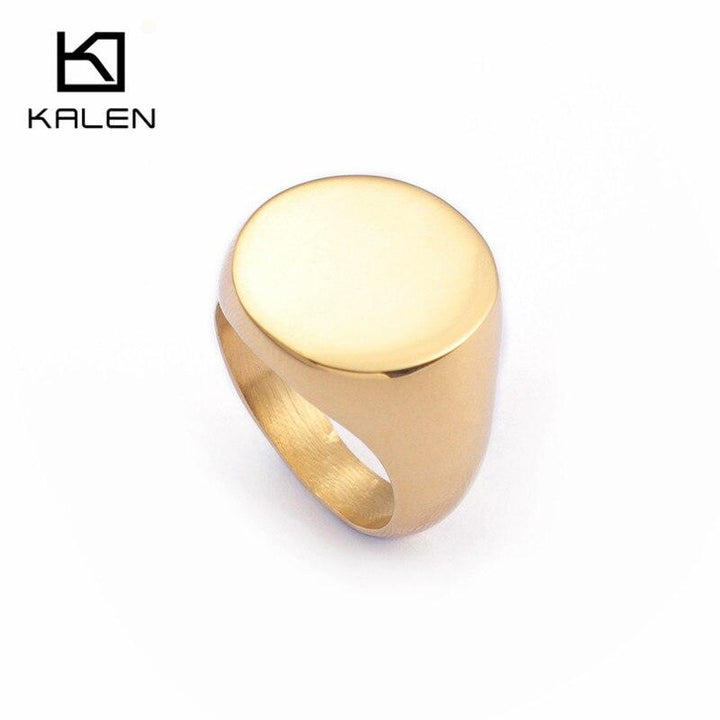 KALEN Stainless Steel High Shiny Surface Round Finger Rings For Women Girl Charm Bague Anillos Fashion Jewelry Accessory Gifts.