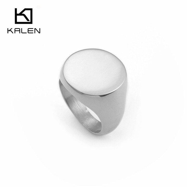 KALEN Stainless Steel High Shiny Surface Round Finger Rings For Women Girl Charm Bague Anillos Fashion Jewelry Accessory Gifts.