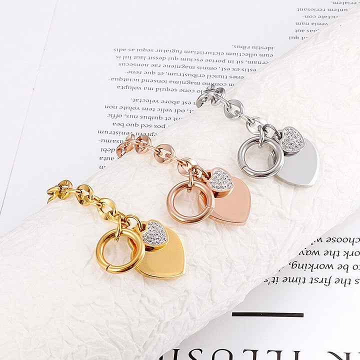 Kalen Stainless Steel Love Heart Bracelets For Women Party Gift Fashion Bileklik Bangle Jewelry Chain Charm Bracelets Jewelry.