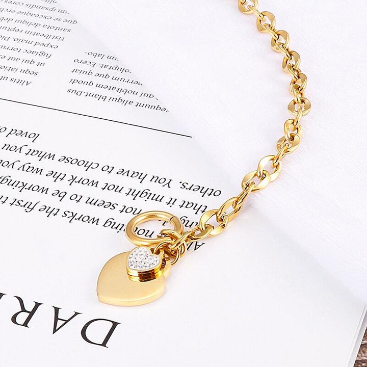 Kalen Stainless Steel Love Heart Bracelets For Women Party Gift Fashion Bileklik Bangle Jewelry Chain Charm Bracelets Jewelry.