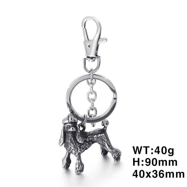 KALEN Stainless Steel Pet Dog Key Chains Men Women Animal Corgi Labrador Shepherd Poodle Dog Key Chain Jewelry Gifts.