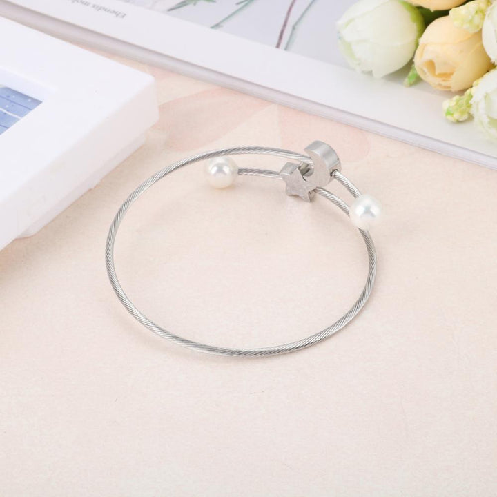 KALEN Stars And Moon Small Fresh Design Romantic Adjustable  Stainless Steel Bracelets For Female.