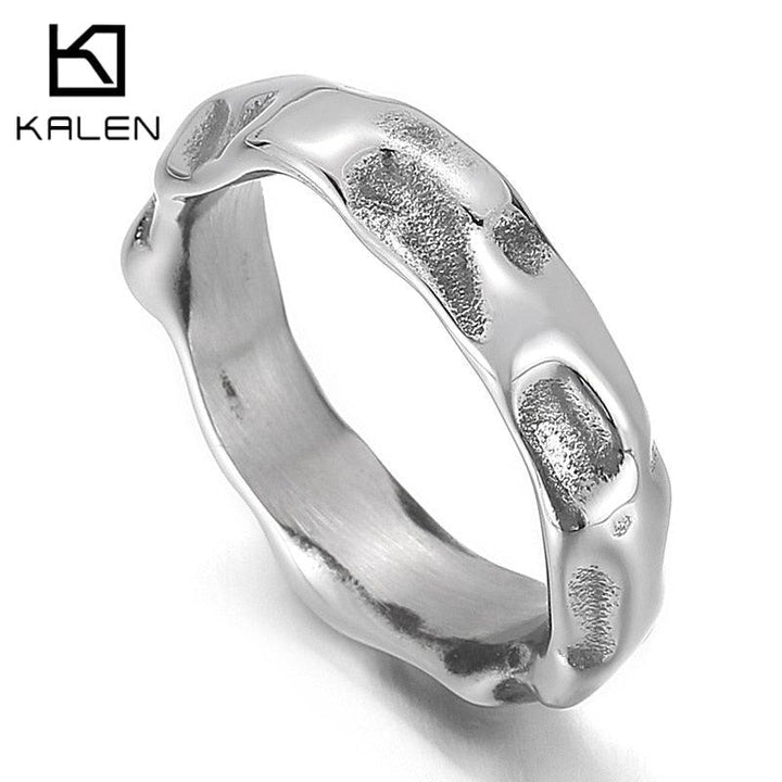 Kalen Three-color Trend High-quality 316L Stainless Steel Ring Men's Accessories Couple Gifts.