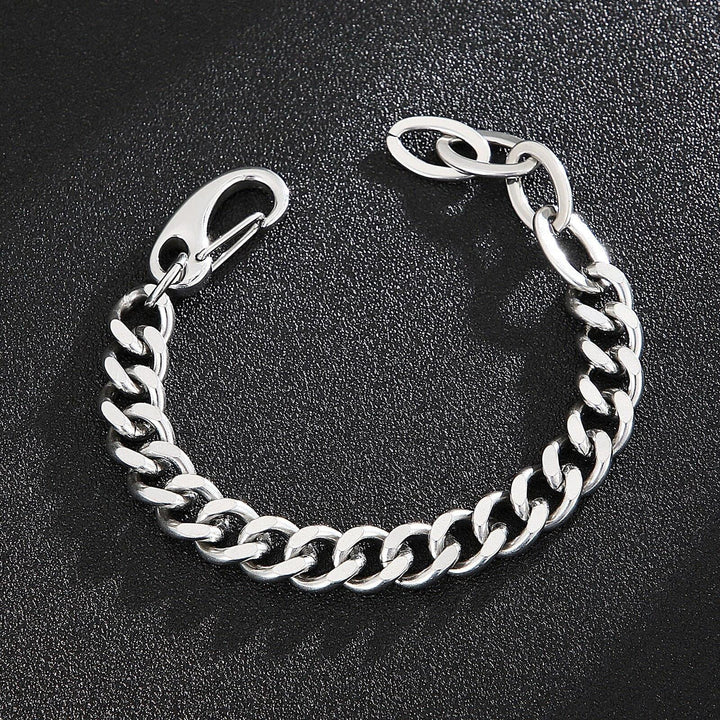 Kalen Trend Cuban Chain 12mm Simple Men's Stainless Steel Bracelet Temperament Jewelry.