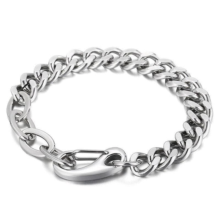 Kalen Trend Cuban Chain 12mm Simple Men's Stainless Steel Bracelet Temperament Jewelry.